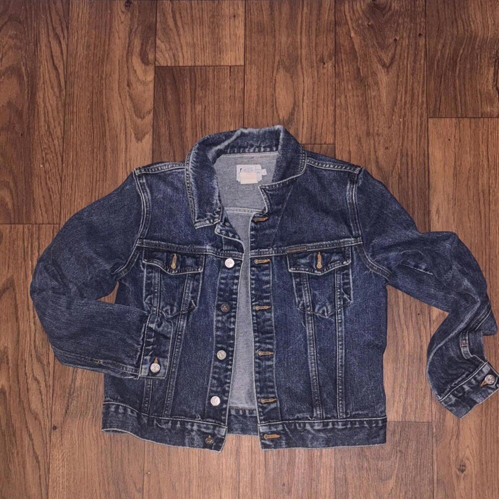 Calvin Klein Classic Denim Jean Jacket Button Up Minimal Basic